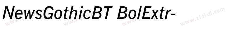 NewsGothicBT BolExtr字体转换